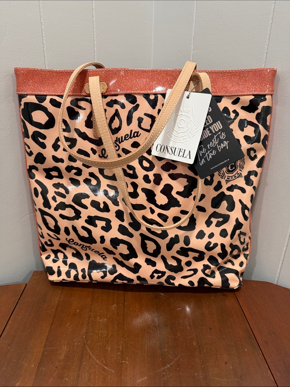 Consuela Bam Bam Slim Tote NWT. Leopard-Print Tote